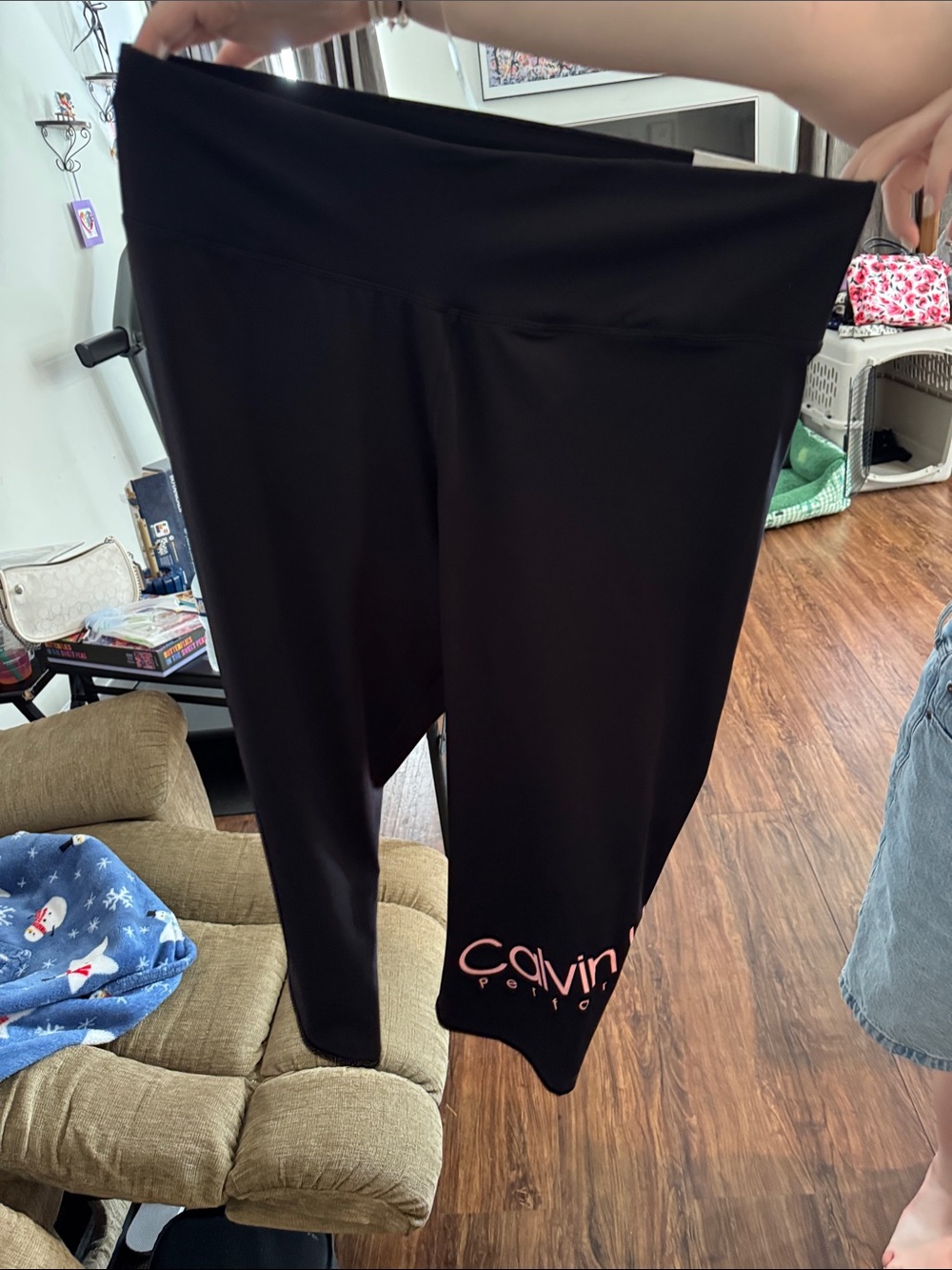 Calvin Klein Performance Black Cropped Logo Leggings